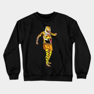 Wild Majesty - Walking Tiger Illustration Crewneck Sweatshirt